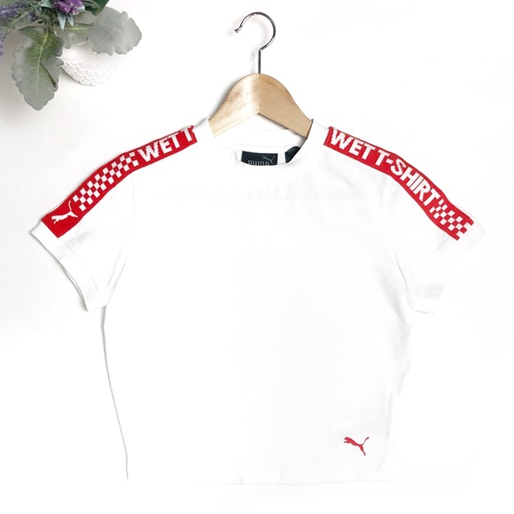 Puma Tops - PUMA Fenty White Cropped Tee